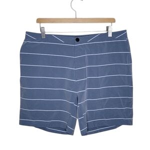 Myles Apparel | Make Moves Seacliff 7" Striped Boardshorts in Marine Size XL